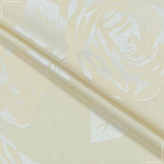 Тканини для подушок - Тік напірниковий набивний троянда бежевий / срібло