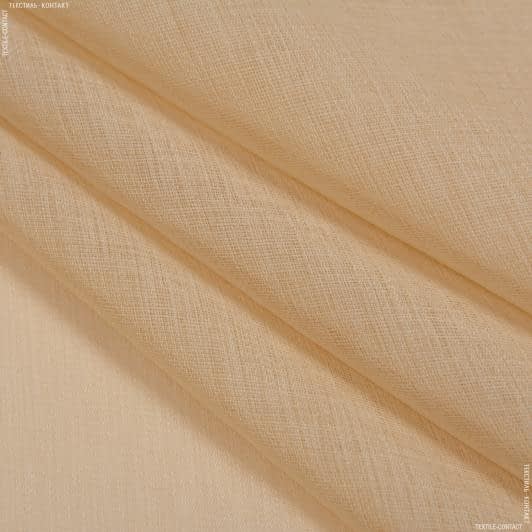 Ткани гардинные ткани - Тюль батист Эйдис цвет золото-бежевый с утяжелителем