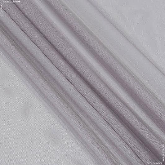 Тканини ненатуральні тканини - Тюль Донер  сизо-ліловий з обважнювачем