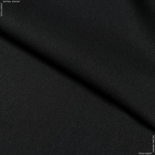 Ткани для пиджаков - Костюмный твил лайт черный