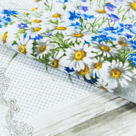 Ткани для столового белья - Ткань рогожка полевые цветы
