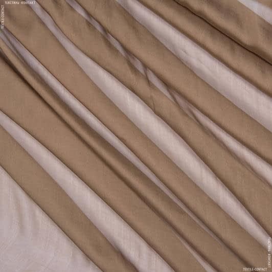 Тканини для хусток та бандан - Шифон-шовк натуральний коричневий
