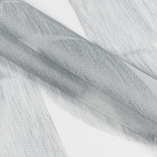 Тканини гардинні тканини - Тюль Мерідіана сіро-блакитний з обважнювачем