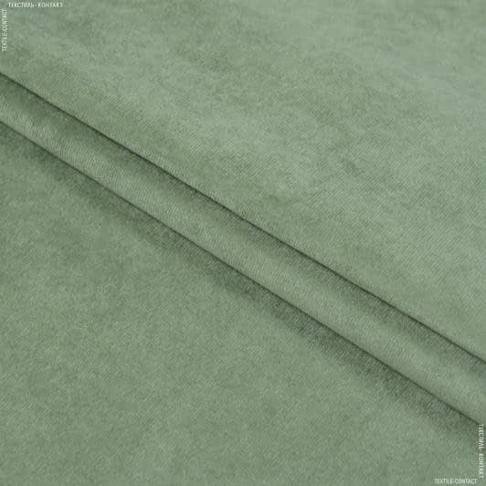 Тканини для перетяжки меблів - Велюр АЙСУ оливка