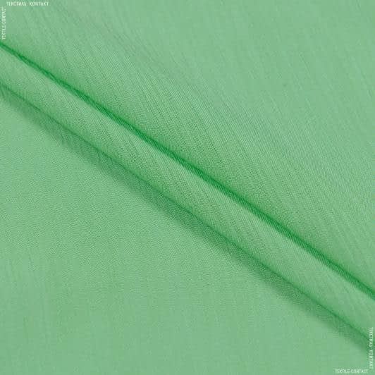 Тканини для блузок - Платтяна жатка салатова
