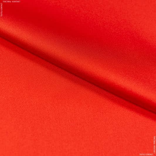 Тканини для суконь - Шовк штучний стрейч помаранчево-червоний