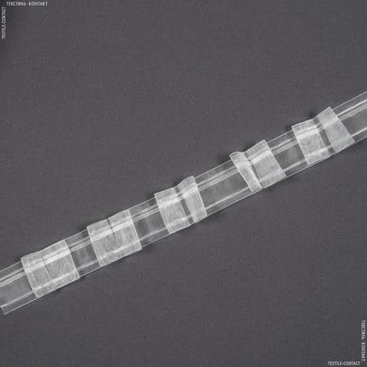 Ткани тесьма - Тесьма шторная Бантовые складки прозрачная КС-1:2.5 40мм±0.5мм/50м
