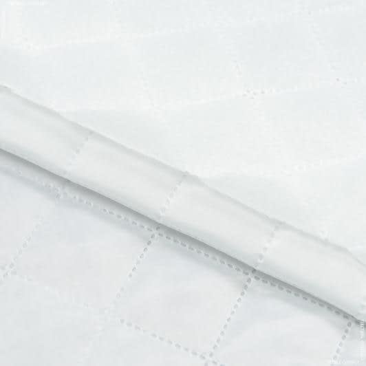 Ткани подкладочная ткань - Подкладка 190Т термопаяная с синтепоном 100г/м  4см х 4см  молочный