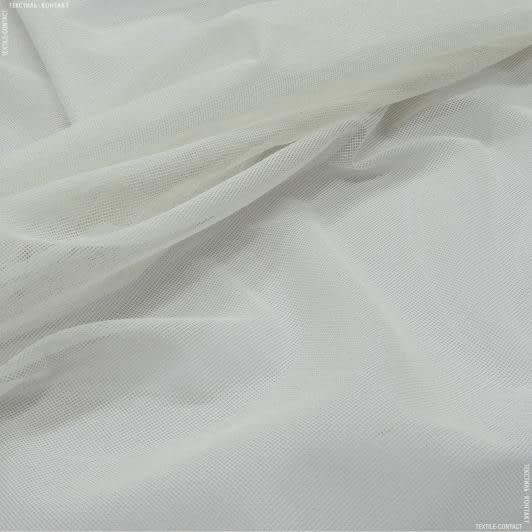 Ткани ритуальная ткань - Тюль сетка Крафт молочная с утяжелителем