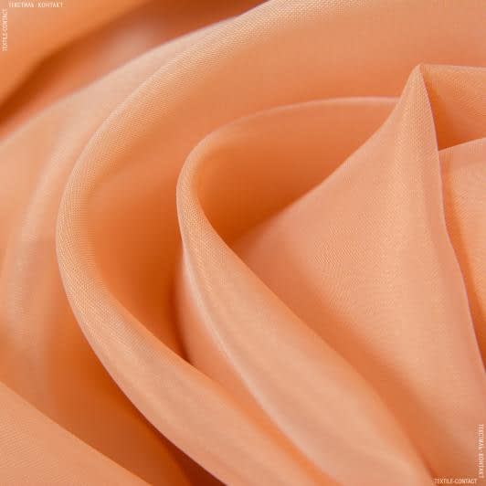 Тканини гардинні тканини - Тюль Вуаль-шовк колір чайна троянда з обважнювачем