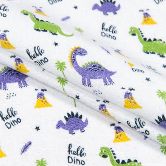 Тканини для сорочок і піжам - Фланель ТКЧ дитяча динозаврики