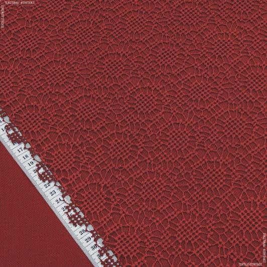 Ткани гардинные ткани - Декоративная ткань Гипюр-кружево Сиеста красный