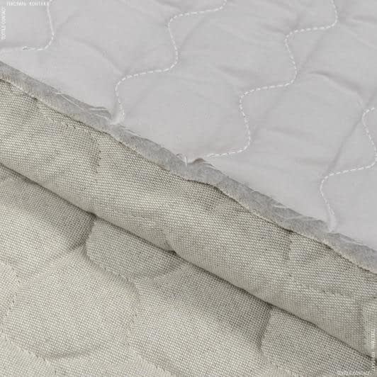 Тканини для дому - Декоративна стьогана тканина Арал колір під натуральний