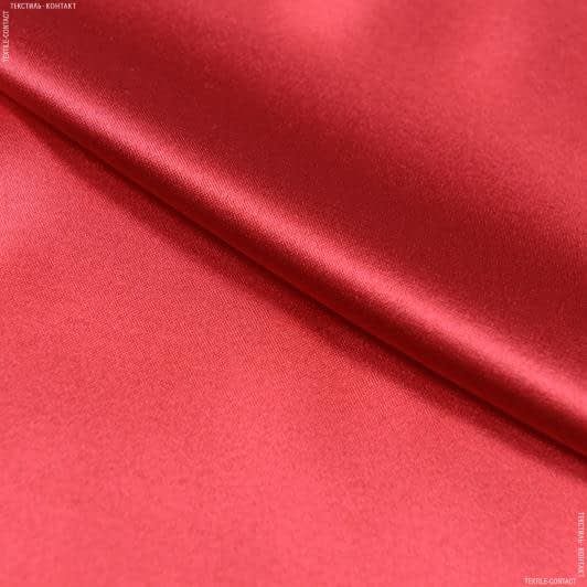 Тканини для білизни - Атлас шовк стрейч червоний