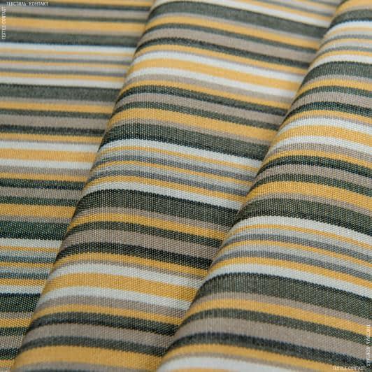 Тканини для перетяжки меблів - Дралон смуга /JAVIER колір бежевий, чорний, сірий