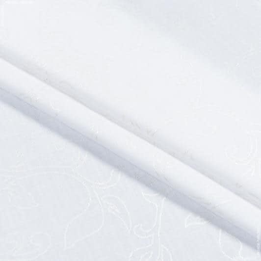 Ткани для подушек - Тик наперниковый набивной белый/серебро