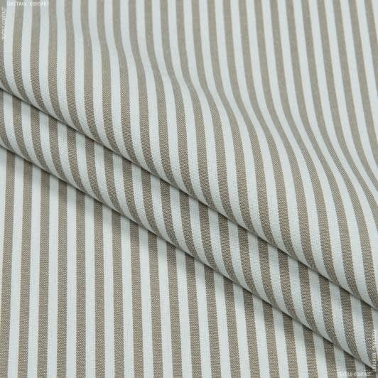 Тканини портьєрні тканини - Декоративна тканина Рустікана смуга вузька колір пісок