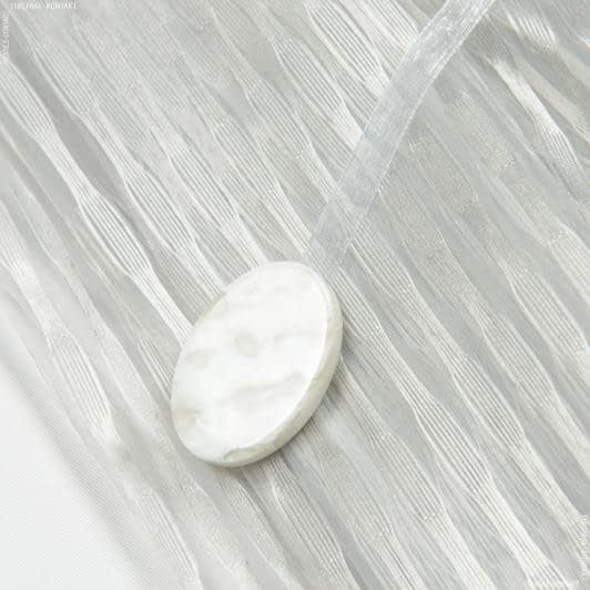 Ткани фурнитура для декоративных изделий - Магнитный подхват Танго на тесьме  белый 65х60 мм