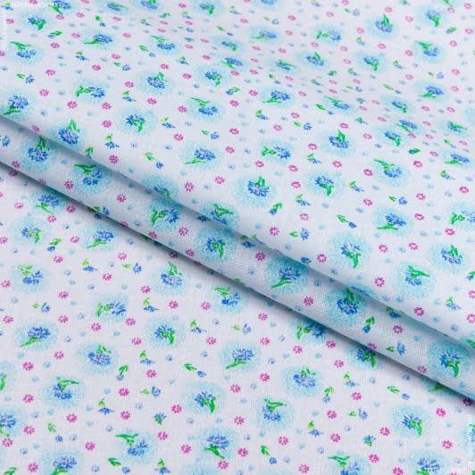 Ткани для сорочек и пижам - Ситец белоземельный голубой