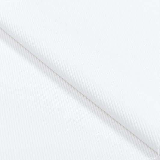 Ткани трикотаж - Рибана (до 30% к арт.184800) 60см*2 белая