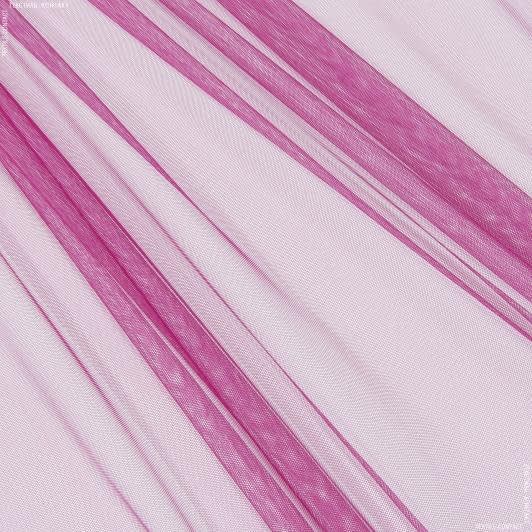 Ткани гардинные ткани - Тюль сетка мини Грек цвет малина