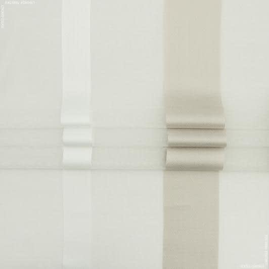 Ткани для тюли - Тюль Кордо купон-полоса молочный с утяжелителем