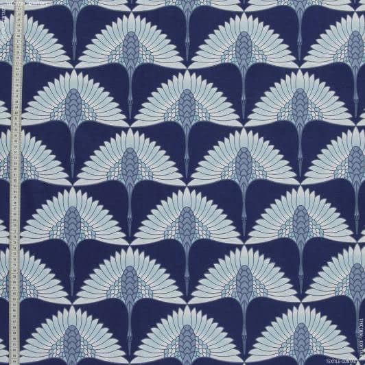 Ткани портьерные ткани - Декоративная ткань джилла/ grulla журавли синий