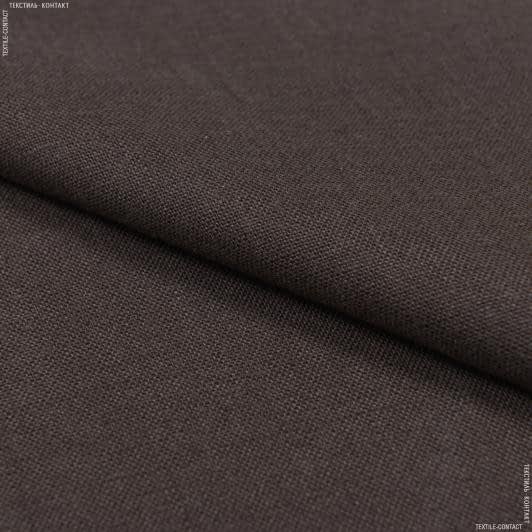 Ткани лен - Лен костюмный FERRE темно-коричневый