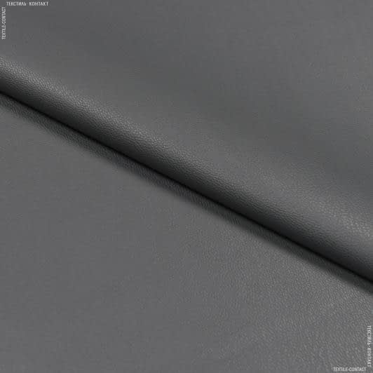 Тканини для верхнього одягу - Шкіра штучна двостороння з велюром світло-сірий