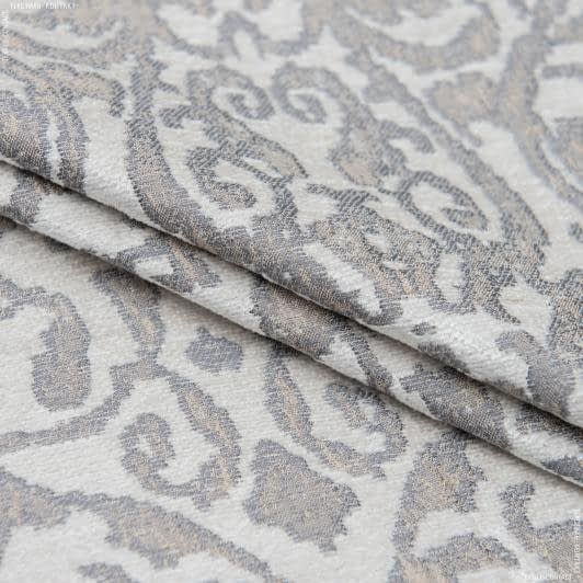 Ткани для декоративных подушек - Шенилл Маракеш вензель вязь цвет св.песок