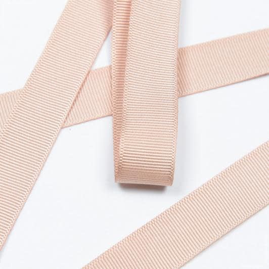 Ткани фурнитура и аксессуары для одежды - Репсовая лента Грогрен  св.беж-розовая 21 мм