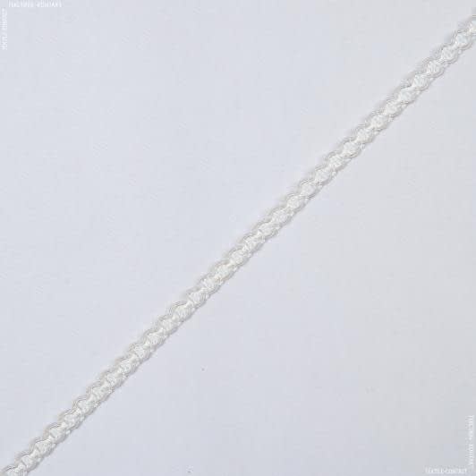 Ткани тесьма - Тесьма Бриджит узкая цвет белый 8мм/25м