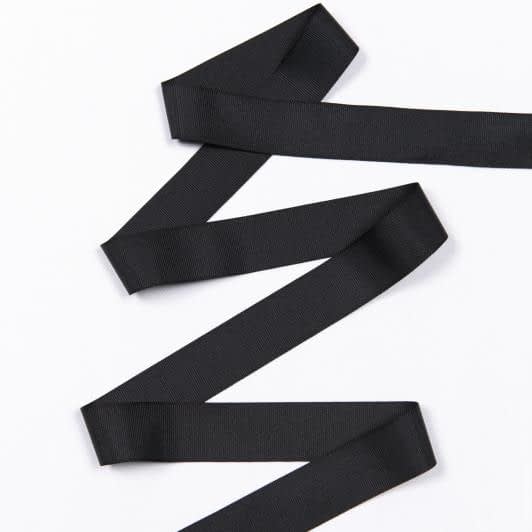 Ткани фурнитура для декора - Репсовая лента Грогрен /GROGREN черная 30 мм