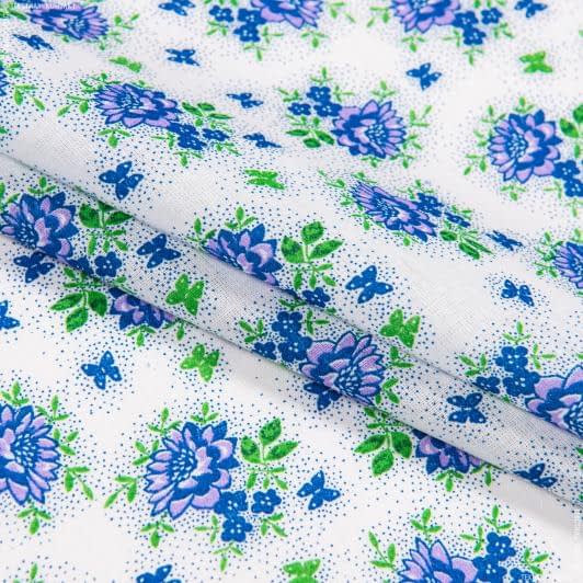 Ткани ткани фабрики тк-чернигов - Ситец 67-ТКЧ цветы фиолетовый