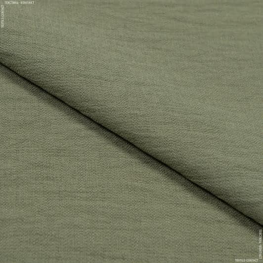 Ткани для блузок - Плательный креп темно-оливковый