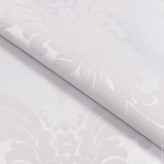 Ткани портьерные ткани - Декоративная ткань Дамаско/DAMASKO  вензель светло серая