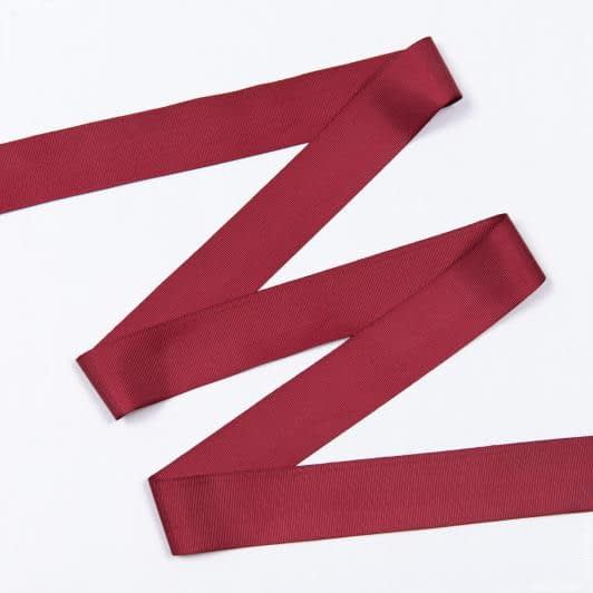 Ткани фурнитура для дома - Репсовая лента Грогрен  цвет вишня 40 мм