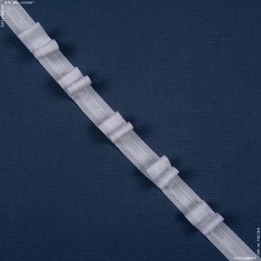 Ткани тесьма - Тесьма шторная Бантовыя складки матовая КС-1:2.5 25мм±0.5мм/100м