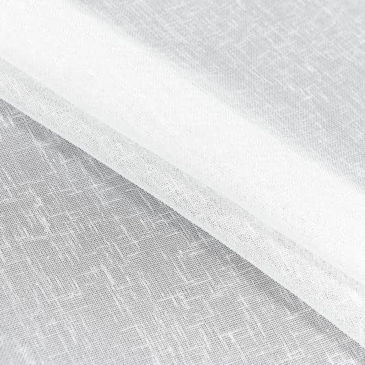 Ткани кисея - Тюль Кисея белая имитация льна молочная с утяжелителем