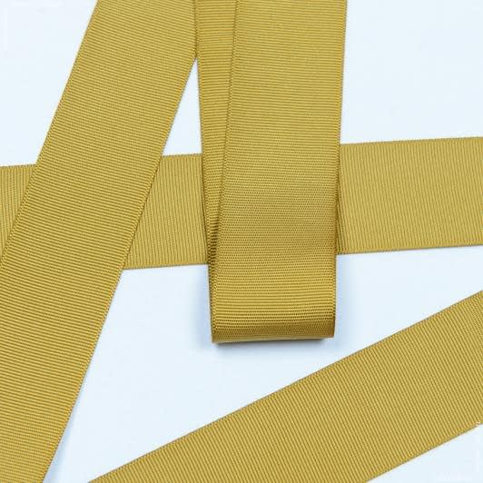 Ткани для украшения и упаковки подарков - Репсовая лента Грогрен /GROGREN цвет  гороховый 41 мм
