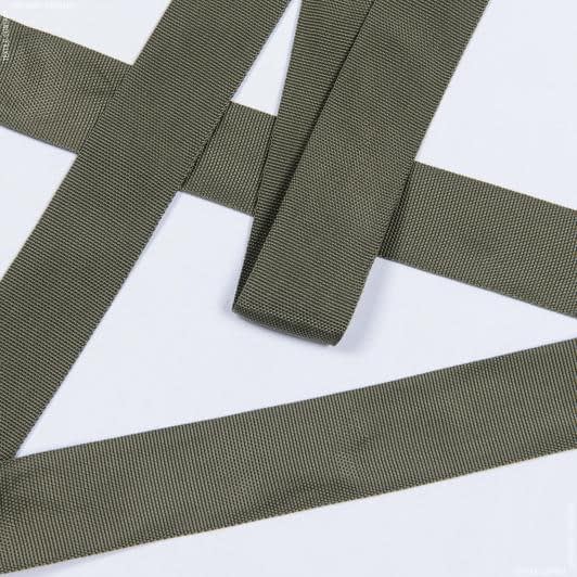 Ткани фурнитура для декора - Тесьма / стропа ременная стандарт 50 мм цвет хаки
