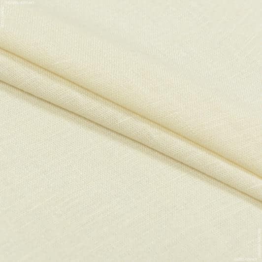 Тканини для суконь - Льон сорочковий кремовий