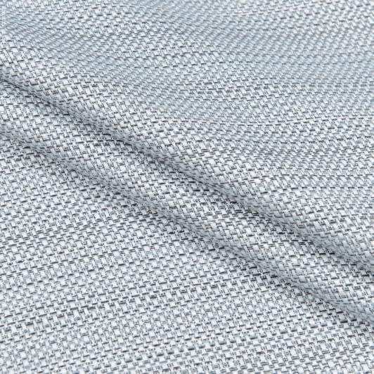 Тканини horeca - Декоративна рогожка Еліста люрекс блакитний, білий, сірий