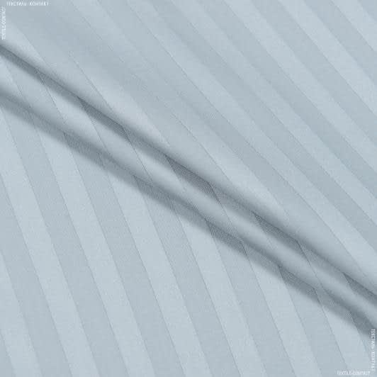 Тканини для постільної білизни - Сатин світло сірий смуга 1 см