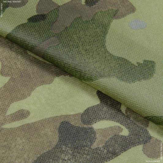 Ткани для военной формы - Спанбонд (ТУ) 70G принт мультикам зеленый