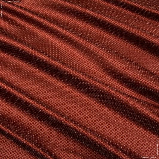 Тканини портьєрні тканини - Портьера Нурі  компаньйон ромбик бордо