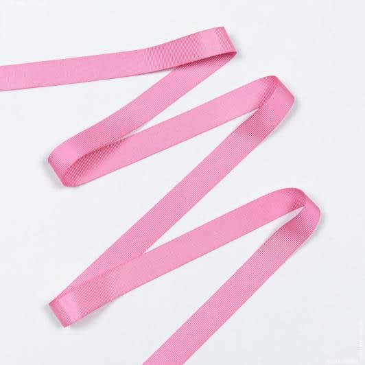 Тканини фурнітура для дома - Репсова стрічка Грогрен темно рожева 20 мм