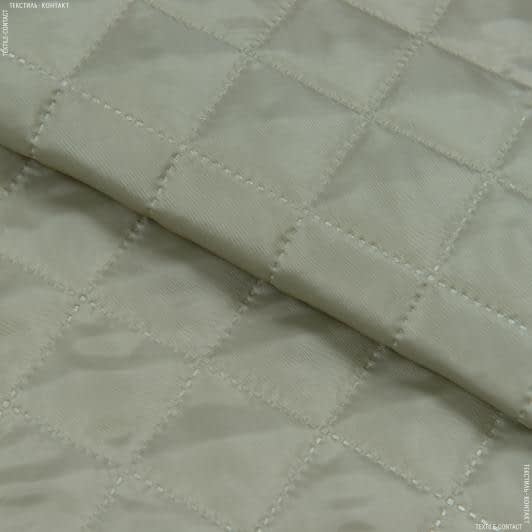 Ткани подкладочная ткань - Синтепон 100г/м на подкладке 190Т 4*4см серо-бежевый