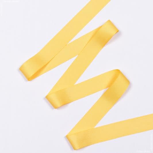Тканини фурнітура для дома - Репсова стрічка Грогрен колір соняшник 31 мм