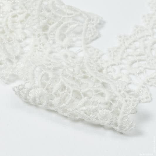 Тканини для декоративних подушок - Декоративне мереживо Валерія молочний